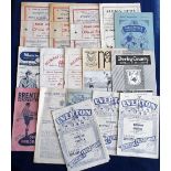 Football programmes, 1940's/50's selection, 15 programmes inc. Everton homes v Arsenal, Chelsea &