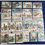 Trade cards, Liebig, collection of six scarce Dutch language issue sets, S839 The Days of the