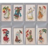 Cigarette cards, BAT, Motor Cigarettes, Flag Girls of All Nations, (48/50 missing Bavaria & Siberia)