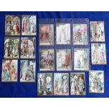 Trade cards, Liebig, two sets, Asrael (Opera) S316 (6 cards) & Alphabet Female Opera Characters S329