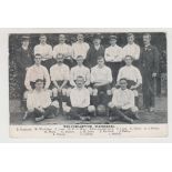 Postcard, Football, Wolverhampton Wanderers FC, printed card showing teamgroup & officials for