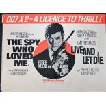Film poster, James Bond Double Bill, The Spy Who Loved Me/Live and Let Die, UK Quad, 40" x 30" (