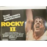 Film Posters, a collection of 10 original UK Quad posters for, Rocky II, Escape From Alcatraz (Clint