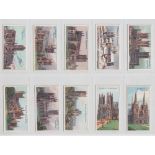 Cigarette cards, Hignett's, Cathedrals & Churches (set, 25 cards) (vg)