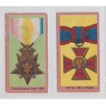 Cigarette cards, Smith's, Medals (Numbered, 'Imperial Tobacco Co' backs, multibacked) two cards,