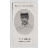 Cigarette cards, Taddy, County Cricketers, Warwickshire, type card, F. E. Field (vg) (1)