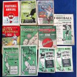 Football annuals, a collection of 11 annuals, Athletic News Football Annuals 1932/33 (worn), 1938/