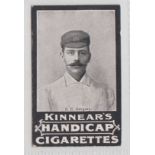 Cigarette card, Kinnear, Australian Cricket Team, type card, S. E. Gregory (vg) (1)