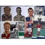 Football autographs, selection of 12 signed, large, magazine pages, colour & b/w, all showing