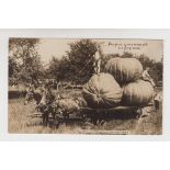 Postcard, Canada, RP showing workers on horse drawn cart loaded with three massive pumpkins, Toronto