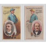 Cigarette cards, Horseracing, Salmon & Gluckstein, Owners & Jockeys Series, 2 type cards, Mr J.W.