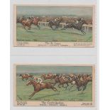 Cigarette cards, Horseracing, Boguslavsky, Big Events on the Turf, 2 type cards, 'P' size, nos 10