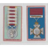 Cigarette cards, Smith's, Medals (Numbered, 'Imperial Tobacco Co' backs, multibacked) two cards,