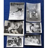 Football press photographs, Cardiff City, a collection of six b/w photos, various sizes, all with '