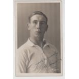 Postcard, Autograph, Football, Tottenham Hotspur, RP, portrait card of A. Lindsay signed in ink,