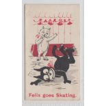 Trade card, Pascall's, Felix the Film Cat, type card, 'Felix Goes Skating' (very slight corner