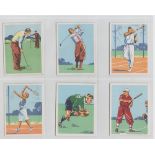 Cigarette cards, UTC (South Africa), Sports & Pastimes in South Africa, 'L' size inc. Golf,