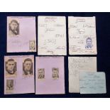 Football autographs, 7 album pages, Charlton 1938/9 (11 signatures), Wolverhampton Wanderers, 3