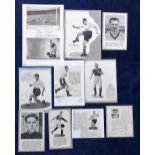 Football autographs, another selection of signatures, 1940's/50's, all on cut-outs & corner