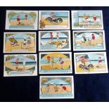Postcards, Children, E. Drot, set of ten French cards, On the Beach, WW1, nos 7081-7090 inc. (vg) (
