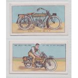 Cigarette cards, Gold's, Motor Cycle Series (blue back), two type cards, nos 2 & 3 (vg) (2)