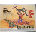 Film Posters, two original UK Quad posters, Conquest of the Planet of the Apes & Battle for the