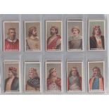 Cigarette cards, Wills, Kings & Queens (short card, grey back) (set, 50 cards) (mostly gd)