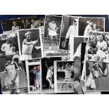 Tennis press photographs, a collection of 100+ photos, various sizes, b/w & colour, male & female