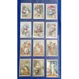 Trade cards, Liebig, two sets, Flower Girls 1V S342 & Gnomes S345 (mostly gd/vg) (12)