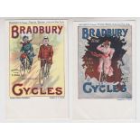 Postcards, Advertising, Bradbury's Famous Poster Series, four cards with designs by Cecil Aldin,