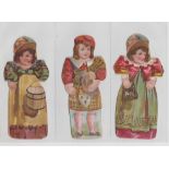 Trade cards, USA, 10 different die-cut doll issues, Kis-Me Chewing Gum Mother Goose Series (5) &