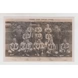 Postcard, Football, Aldershot FC, 1906-07, Winners Junior Military League published by Gale & Polden