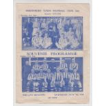 Football programme, Shrewsbury v Grantham Town, 7 May 1938, large 4-page edition for fixture