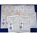 Football programmes, Tottenham homes 1946/7, Division 2, 15 programmes inc. Newcastle, Man City,