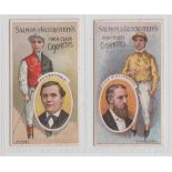 Cigarette cards, Horseracing, Salmon & Gluckstein, Owners & Jockeys Series, 2 type cards, Mr H