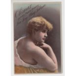 Cigarette card, USA, Lorillard, large advertising card for 'Climax Tin Tag Plug Tobacco, illustrated