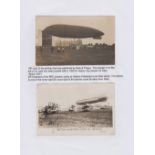 Postcards, Aviation, a collection of 14 Airship cards all c/m mounted ion album pages including 8