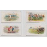 Cigarette cards, CWS, British Sports Series, 4 cards, Football (Association), Hunting with