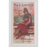 Cigarette card, Smith's, Advertising card, ref H403, picture no 16, beauty seated & advert for '