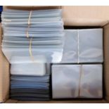 Postcard accessories, approx. 2,300 second hand postcard sleeves, mainly standard size and some with