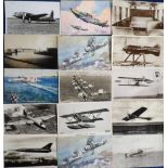 Postcards, Aviation, a mixed age selection of 42 cards inc. Colonel Cody in aeroplane (photo of Cody