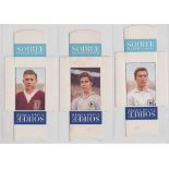 Cigarette cards, Mauritius, Soiree Cigarettes, Famous Footballers, packet issue, three Tottenham