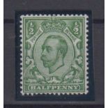 Stamp, GB, 1912 Royal Cypher (Multiple), King George V Downey head, 1/2d watermark inverted and