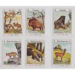 Cigarette cards, Germany, Bravour, Wild Animals & Their Countries, playing card style game (set,