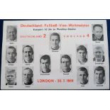 Football, World Cup 1966, scarce German issue card from the day of the final, 30 July 1966, with