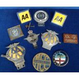 Car & Motorcycle Badges, 9 badges comprising one Daimler & Lanchester Owners Club, one Civil