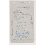 Football Autographs, Notts County, a signed album page dated 1948 with 12 ink signatures inc.