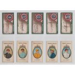 Cigarette cards, Taddy, a collection of 25 cards, Famous Jockeys (with frameline) (10),