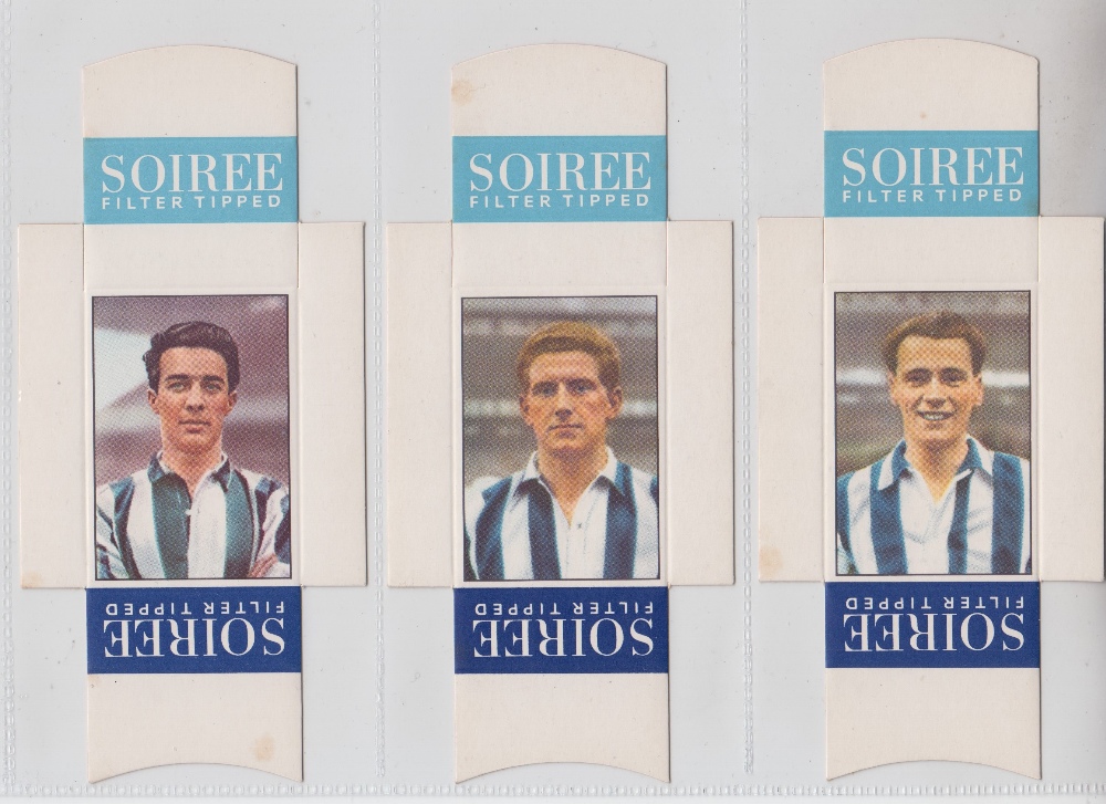 Cigarette cards, Mauritius, Soiree Cigarettes, Famous Footballers, packet issue, three West Bromwich