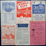 Football Programmes, 1940's/50's selection, Man City v Stoke 15 September 1945, Chelsea v Stoke